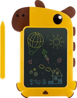 Produktbild von Schwaiger LCD-Schreibtafel 10 Zoll, wiederbeschreibbar, Giraffen-Design, Weiß