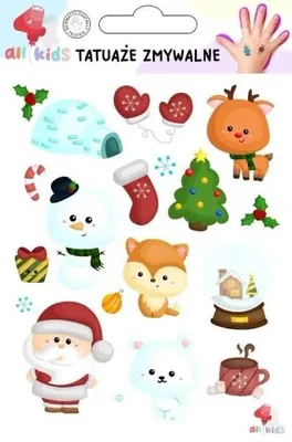 Produktbild von Abwaschbare Tattoos für Kinder – Weihnachten 5 – All4Kids