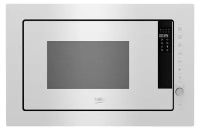 Imagen del producto de Beko BMGB25333WG, integrable, microondas con grill, 25 litros, 900 W, pantalla integrada, tecnología LED