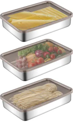 Obrázok produktu pre Nerezová nádoba na potraviny, vhodná na mrazené výrobky, stohovateľná, vhodná do umývačky riadu
