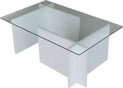 Produktbild von Skye Decor, Escape - White, Couchtische, Weiß, Glas, 105 x 40 x 65 cm