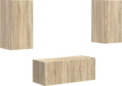 Immagine prodotto di vidaXL Set di due mobili TV in legno impiallacciato effetto noce Sonoma