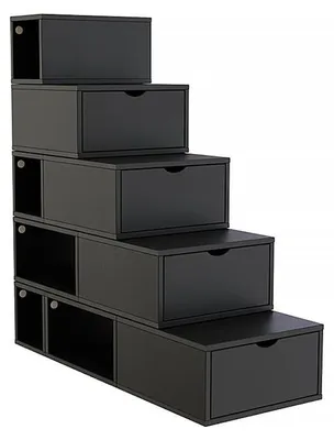 Immagine prodotto di Scaffale a gradini 125 cm - Nero