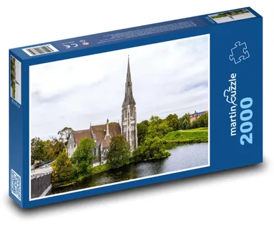 Produktbild von martinpuzzle - Puzzle 2000 Teile - Kirche - Kopenhagen, Dänemark