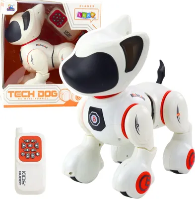 Obrázok produktu pre Interaktívny robot pes Pilotné svetlo Zvuk Biela oranžová