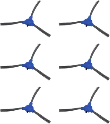Imagen del producto de 6 cepillos laterales de repuesto para aspiradoras robot, compatibles con Eufy RoboVac 11S/15T/30C/G30, fáciles de instalar, para
