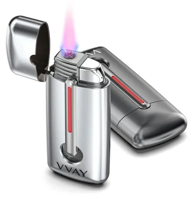 Produktbild von Sturmfeuerzeug Jetflamme Gas Nachfüllbar 2er-Set ohne Gas