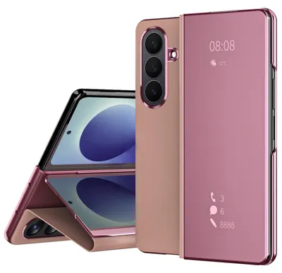 Productafbeelding van Flipphoes voor Samsung Galaxy Z Fold8 Ultra, met spiegel, smart wake-up functie, roze
