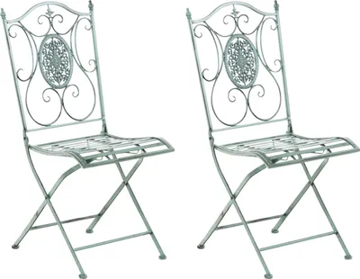 Produktbild von CLP 2er Set Gartenstühle Sibell antik-grün
