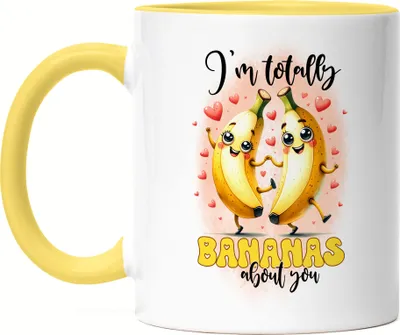 Produktbild von I'm Totally Bananas About You Liebe Banane Spruch Tasse Gelb