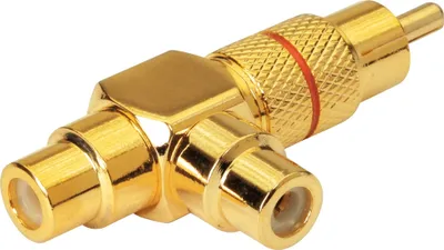 Produktbild von Dynavox Cinchkupplung Stecker auf 2 x Buchse, Rot