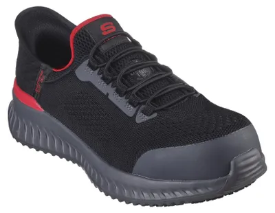 Immagine prodotto di Scarpe da lavoro Skechers Tilido Fletchit, modello Comp Toe, da uomo, senza lacci, colore nero