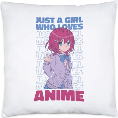 Produktbild von Just A Girl Who Loves Anime Kissen Inkl Füllung Otaku Baka Manga Fans Geschenkidee