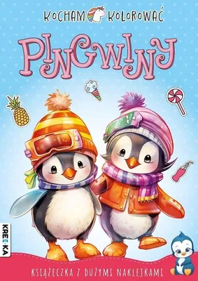 Obrázek produktu pro Kolorowanka Kocham Kolorować Pingwiny dla dzieci