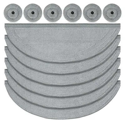 Produktbild von 12 Stück Wischtücher Set für Roborock Saros 10 Saugroboter, 6 Wischtuch und 6 Seitenwischer, Silberionen Mikrofaser VibraRise 4.0 Wischsystem Zubehör