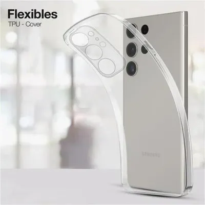 Produktbild von TPU-Hülle Transparent für Samsung Galaxy S23 / S23 Ultra - Modellkompatibilität: Für Samsung Galaxy S24 Ultra - Displayglas: Ohne 9H Displayglas