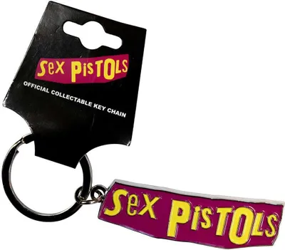 Obrázek produktu pro Sex Pistols - "Classic" přívěsek na klíče s logem RO11241 (jedna velikost) (růžová/žlutá)