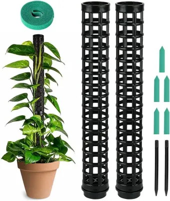 Imagen del producto de Soportes para plantas trepadoras, 4 unidades, 25 cm, de plástico, para uso en jardines y en interiores