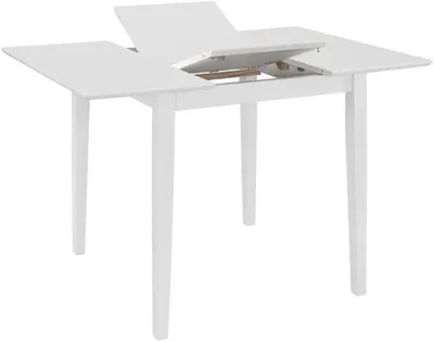 Productafbeelding van Uittrekbare eettafel, wit, 80-120x80x74 cm, MDF