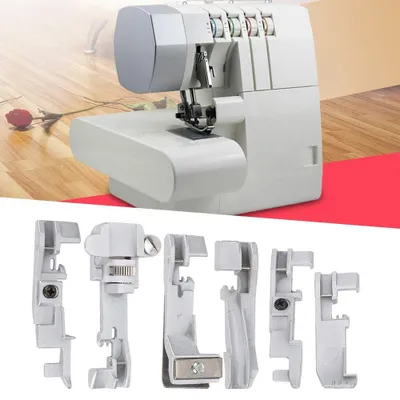 Produktbild von Omgoods - Nähfuß-Set - Multifunktionale Nähfüße - Overlock-Nähfuß - Haushaltsnähmaschine - Hochwertiges Eisenmaterial - Einfach zu installieren - Overlockfuß