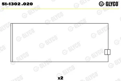 Produktbild von GLYCO 51-1302 .020 Pleuellager