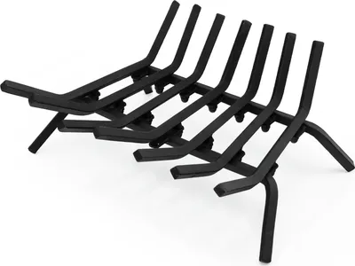 Obrázek produktu pro COSTWAY 46 cm dlouhý rošt na palivové dřevo, sedmiramenný rošt z robustního masivního kovu, nerezavějící držák na palivové dřevo pro krb, venkovní ohniště, kempování