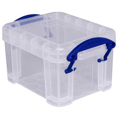 Produktbild von Really Useful Box Aufbewahrungsbox 0,14 l transparent 9,0 x 6,5 x 5,5 cm