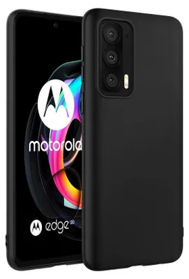 Immagine prodotto di Custodia in silicone per Motorola Edge 20 Copertura protettiva Nero opaco Backcover Custodia per telefoni cellulari