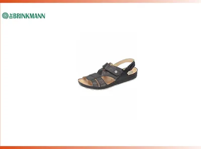 Produktbild von Dr. Brinkmann Damensandalette schwarz, Leder mit Klett 36