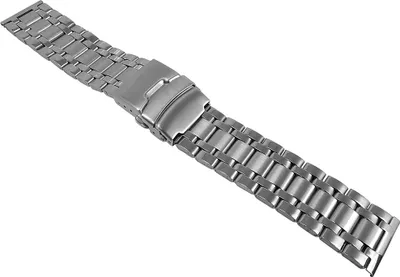 Produktbild von Herzog Uhrenarmband 22mm > Edelstahl silberfarben Sicherheitsschließe