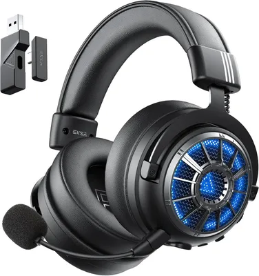 Produktbild von EKSA E5000BT Wireless Gaming Headset, 2.4GHz USB-C & Bluetooth 5.3, 7.1 Surround Sound, Noise Cancelling Mikrofon, für PC, PS5, PS4, Mac