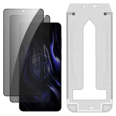 Productafbeelding van 3mk Privzone 9H privacyglas met applicator voor Samsung Galaxy S25 Edge, 2 stuks, Anti-Spy privacyfilter 28°, hardheid 9H