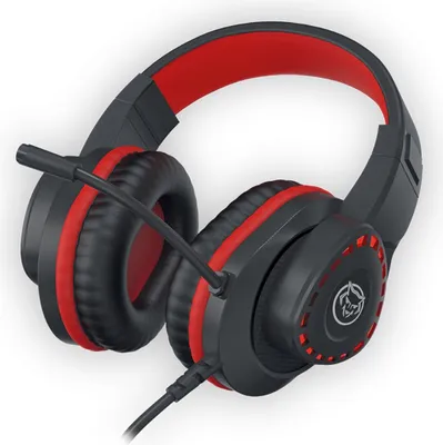 Produktbild von Qware Gaming Headset Tulsa – Kabelgebundenes Headset kompatibel mit Xbox, PS5/PS4 & Nintendo Switch Rot