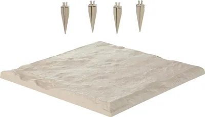 Obrázok produktu pre SucceBuy 8 ks záhradných dlaždíc v kamennom vzhľade, 395 x 395 mm, béžové
