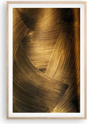 Produktbild von Gerahmtes Poster - Rahmen in heller Eiche - Abstraktion Gold Textur - 61x91,5 cm - Wand Bild - Wanddeko - Wandbilder - Kunstposter - Wandposter - Bilderrahmen - Bilder - Kunstdruck - P2NPA61x91-4477