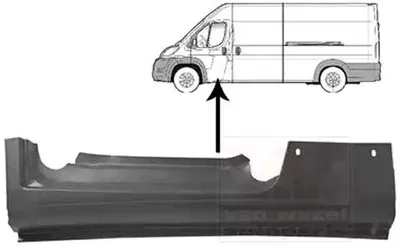 Produktbild von VAN WEZEL 1651101 Schweller Reparaturblech Einstiegblech Links für FIAT Ducato Kastenwagen (250, 290) Ducato Bus (250, 290) für CITROËN JUMPER Kasten