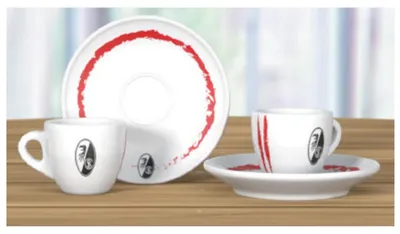 Produktbild von SC Freiburg Espresso Set "weiß-rot"