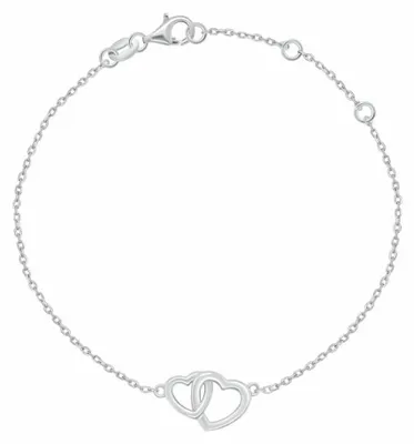 Produktbild von Romantisches Silberarmband mit Herzen BRC242W