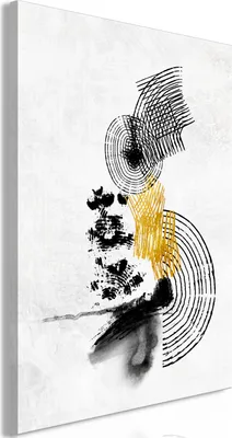 Produktbild von Italienischer Leinwand Leinwandbild - Landscape With the Sun (1 Part) Vertical 80x120 cm Abstrakt a-A-10119-b-a