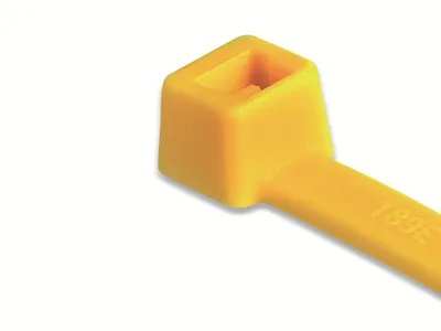 Produktbild von HellermannTyton Kabelbinder innenverzahnt T-Serie (L x B) 150 mm x 3.5 mm T30R-PA66-YE Farbe: Gelb 100 St