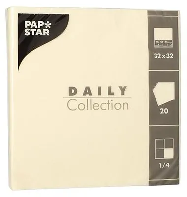 Produktbild von Servietten "DAILY Collection" 1/4-Falz 32 cm x 32 cm champagner