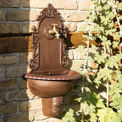Produktbild von Gartenbrunnen, Handwaschbecken mit Schlauch Anschluss Waschbecken Garten H.75cm