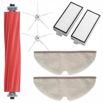 Produktbild von Zubehörset für Roborock Q7 und Q7 Max Saugroboter - 7-teilig - Bürsten und HEPA-Filter - 2 Wischpads