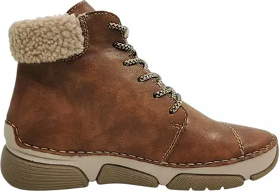 Imagen del producto de Zapatos de mujer Rieker, botas, zapatos de cordones, botas con cordones, color marrón, para uso casual