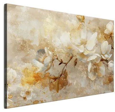 Produktbild von LUMASOUL Wandbilder Wohnzimmer Leinwandbild Blumen 20 90x60 cm1-teiliges Bild für Schlafzimmer Flur Büro und Küche modernes Foto-Motiv