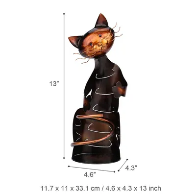 Produktbild von Katzenförmiger Weinhalter, Weinregal aus Metall, dekorative Skulptur für Innendekoration