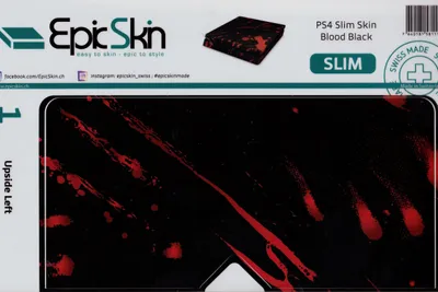 Produktbild von PS4 Slim Skin - Design Aufkleber Blood Black