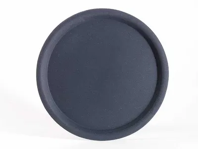 Produktbild von Serviertablett aus GFK Schwarz Antirutschfläche ØxH: 43 x 1,5 cm