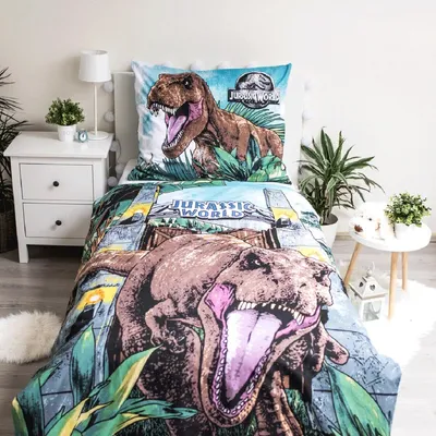 Zdjęcie produktu dla Pościel Jurassic World Roar z efektem świecenia 140x200, 70x90 cm