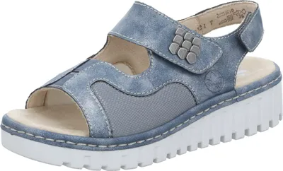 Obrázok produktu pre Dámske sandále Rieker, modro-strieborné-biele, farba: modrá, veľkosť EU: 41